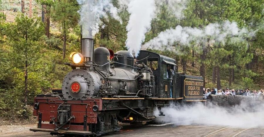 Yosemite Mountain Sugar Pine Railroad Ride with Narration - What the hour on the Logger Steam Train feels like